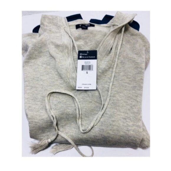 Chaps Womens Blue Ombre Tie Dyed Long Sleeve Pull Over Kangaroo Hoodie Sz S New - Picture 7 of 9